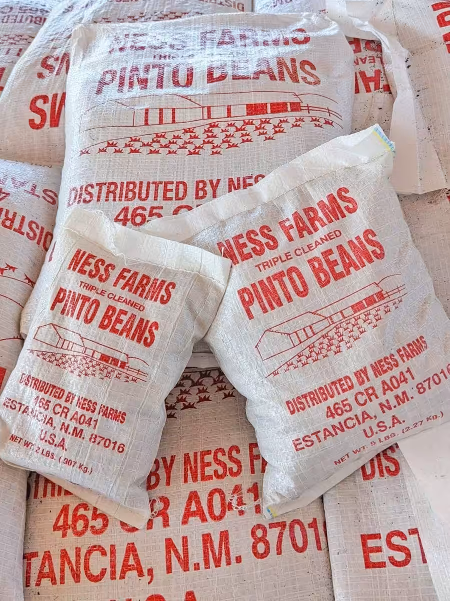 Local New Mexico pinto bean bags
