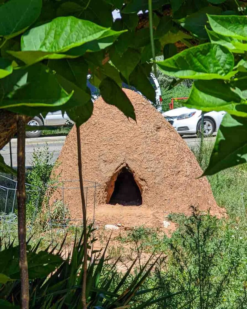 A handmade horno oven found in northern New Mexico, which is used to make chicos del horno