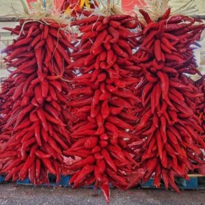 3 pequin chile ristras at Farmers Chile Market