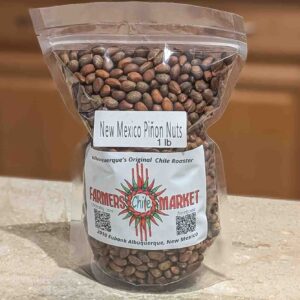 a 1 lb bag of Farmers Chile Market Pinon nuts