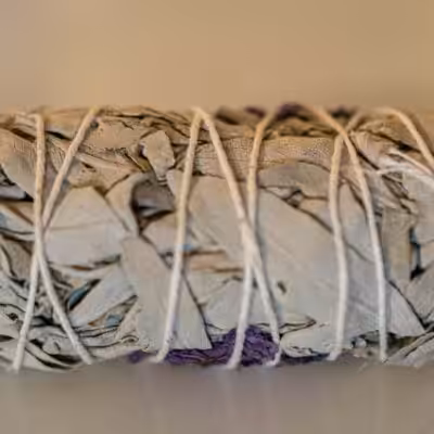 a sage smudging stick in Albuquerque, New Mexico
