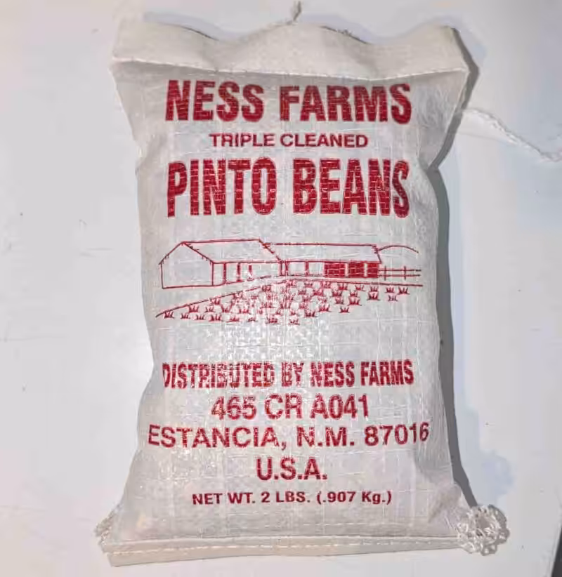 2 lb Ness Farms estancia pinto beans Hatch Chile Starter Kit